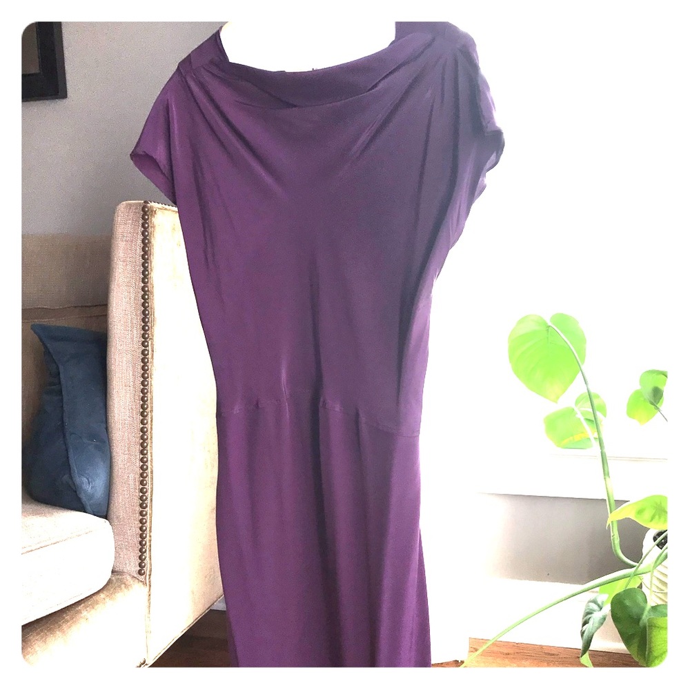 Silk Dress - Edelweiss by Sarah, Eggplant Purple